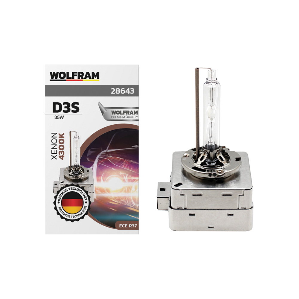 Ampul Far D3S 12v 35w Ultraviolet Mavi 4300K Wolfram 2 Adet