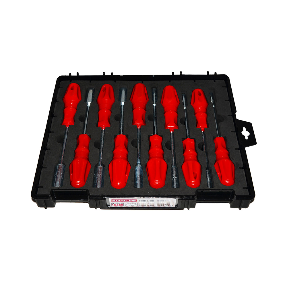 Set Tornavida Lokma 10 parca plastık kutulu 1\4 -6-7-8-9-10-11-12-13-14