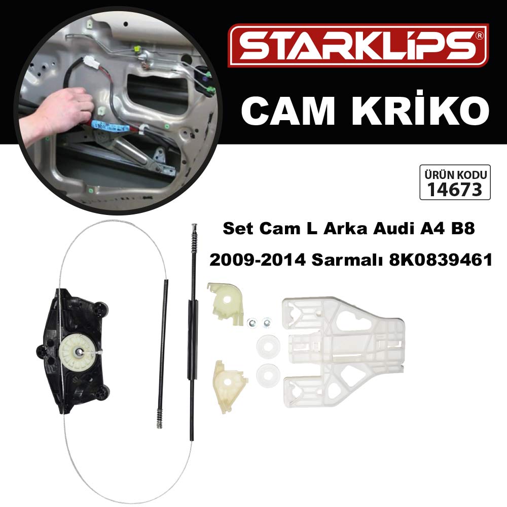 Audi A4 B8 2009-2014 Sarmalı 8K0839461  Set Cam Sol Arka
