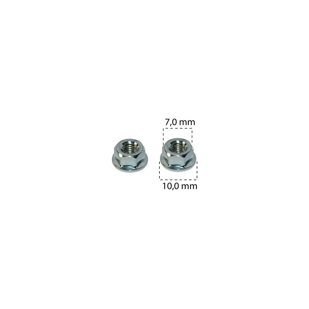 Somun Kendinden Pullu Çinko Kaplama M4*10X4,3mm Çelik Ford N621900 XF2Z1625723EA 25 Adet