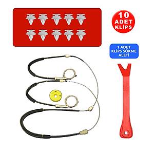 BMW 5 serisi E39 1995-2004 51338236859-60 Sol ve Sa� �n Cam Kriko Tamir Seti (10 Klips)