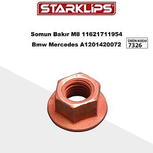 Bak�r Somun Kendinden Pullu M8X16mm 12 Anahtar 11621711954 Bmw Mercedes A1201420072 10 Adet