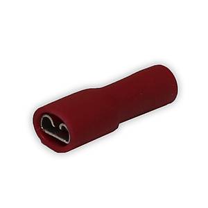 Kablo Ucu Tam �zoleli Di�i K�rm�z� 0,5-1,5 / 6,3mm 25 Adet