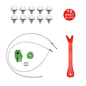 BMW 3 Serisi E90 E91 2005-2011 51357140589 Sol Arka Cam Kriko Tamir Seti