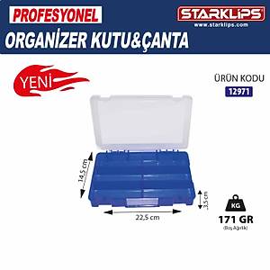 6 B�lmeli Plastik Organizer �anta � Vida, Tak�, Hobi D�zenleyici Kutu