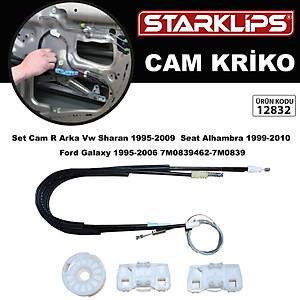 Cam Kriko Teli  Sa� Arka Vw Sharan 1995-2009 Seat Alhambra 1999-2010 Ford Galaxy 1995-2006 7M0839462-7M0839402