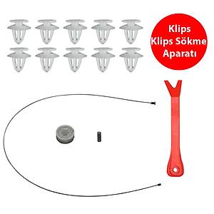 Mercedes W211 2002-2009 A2117300446 Sol Arka Cam Kriko Klips + Aparatl�