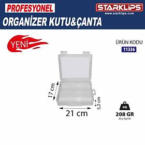 3 B�lmeli Plastik Organizer �anta � Sabit G�zl� Vida, Tak�, Hobi D�zenleyici Kutu