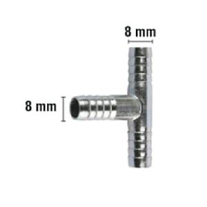 Rakor Metal T tip Hortum ��in 8mm 2 Adet
