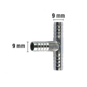 Rakor Metal T tip Hortum ��in 9mm 2 Adet