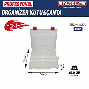 10 B�lmeli Plastik Organizer �anta � Sabit G�zl� Vida, Tak�, Hobi D�zenleyici Kutu