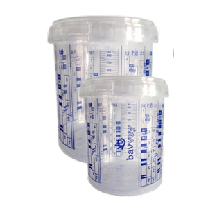 �l�ekli Boya Kab (Kar���m ve Saklama) Plastik �effaf 400ml 2 Adet