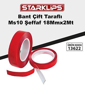�ift Tarafl� Bant Ms10 �effaf 18Mmx2Mt