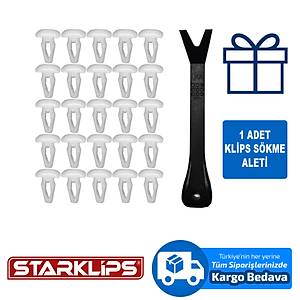 Universal 3,6X10Mm Beyaz Klips 25 Adet