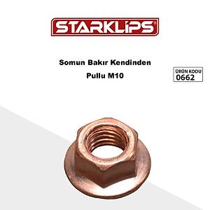 Bak�r Kendinden Pullu Somun M10 10 Adet