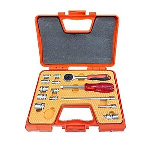 Set Lokma Anahtar Tak�m� 1/4 Alt� K��e C�rc�rl� 16 Par�a Rico