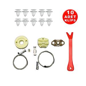 Opel Astra G 1998-2003 90521878-90521877 Sol ve Sa� Arka Cam Kriko Tamir Seti (10 Klips + Klips S�kme)