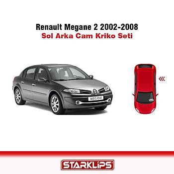 Renault Megane 2 2002-2008 190011781  Sol Arka Cam Kriko Tamir Seti