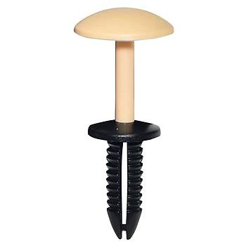 Deme Klips Dubel Siyah Renk apka Bej 7,5x26x20mm 25 Adet