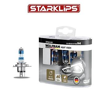 Set Ampul H4 12V 60/55W P43T %150 G��l� %20 Beyaz I��k Wolfram