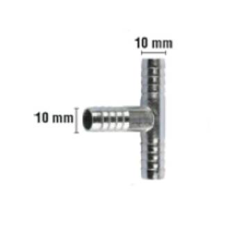 Rakor Metal T tip Hortum in 10mm 2 Adet