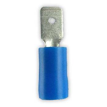 Yarı İzole Kablo Ucu Erkek Mavi Mini 1,5-2,5/4,8mm Fe2488 25 Adet