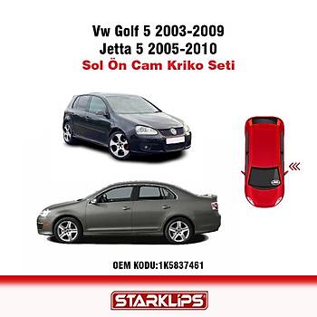 Cam Kriko Tamir Seti Sol �n Vw Golf 5 2003-2009 Jetta 5 2005-2010 Jetta Combi 2005-2010 1K5837461