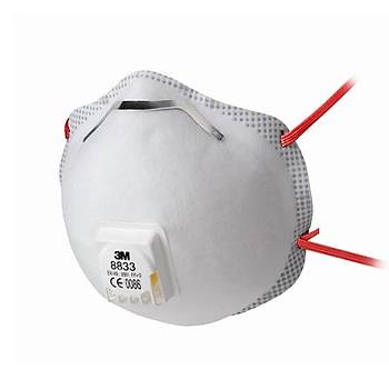 Toz Maskesi FFP3 Ventilli Konik  3M 8833(10 Adet Fiyatdr)