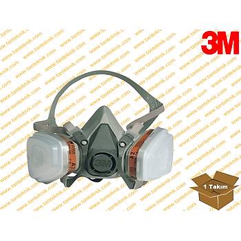 3M 6200 Yarm Yz Maske  + 6051 A1 Filitre + 5911 P1 Filitre + K501 Kapak Set