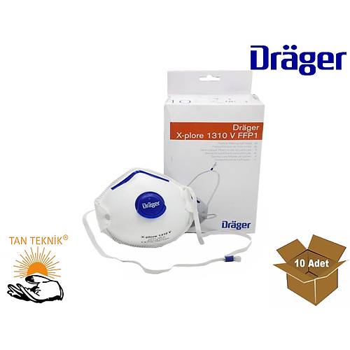 Drager X-Plore 1310 FFP1 Ventilli Toz Maskesi 10 Adet