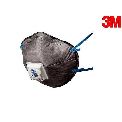 3M 9922 FFP2 Ventilli D���k Kons. Organik Gaz ve Toz ve Sis Maskesi
