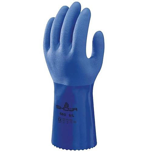 Showa 660 PVC Kimyasal Maddelere Kar�� Dayan�kl� �� Eldiveni