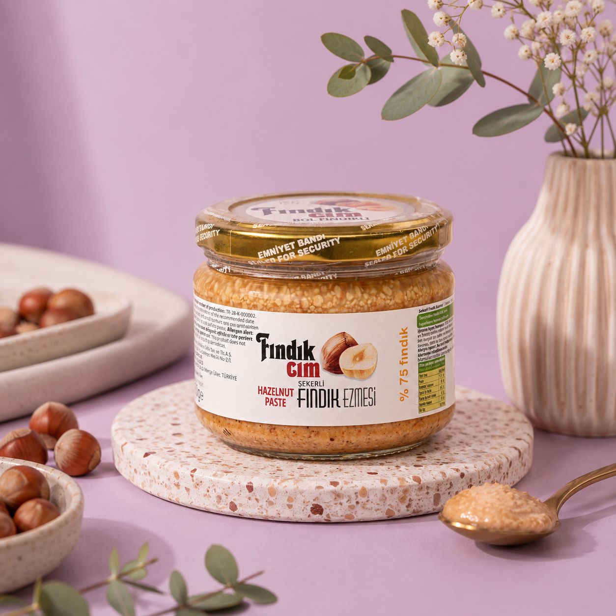 Fındık Ezmesi, Şekerli, KATKISIZ 300 Gr.