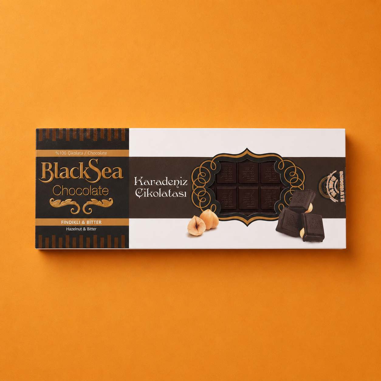 Black Sea Chocolate ® Fındıklı Bitter Çikolata 200 Gr.