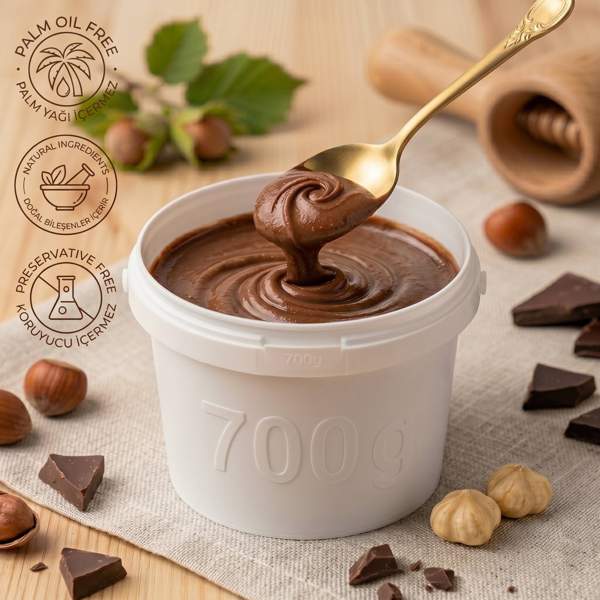 KORUYUCU İÇERMEZ. Kakaolu Fındık Ezmesi 700 Gr.