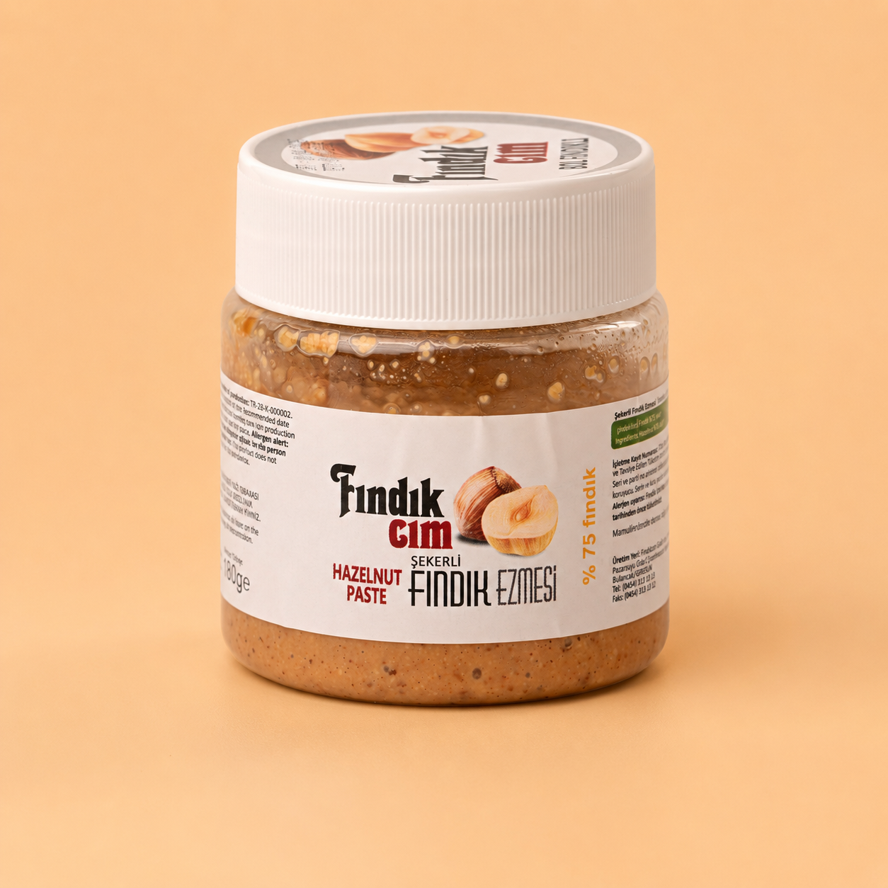 Fındık Ezmesi, Şekerli, KATKISIZ 180 Gr.