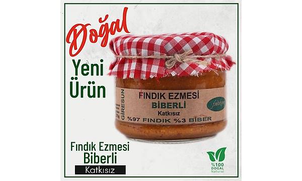 Fndk Ezmesi, Biberli, KATKISIZ 270 Gr.