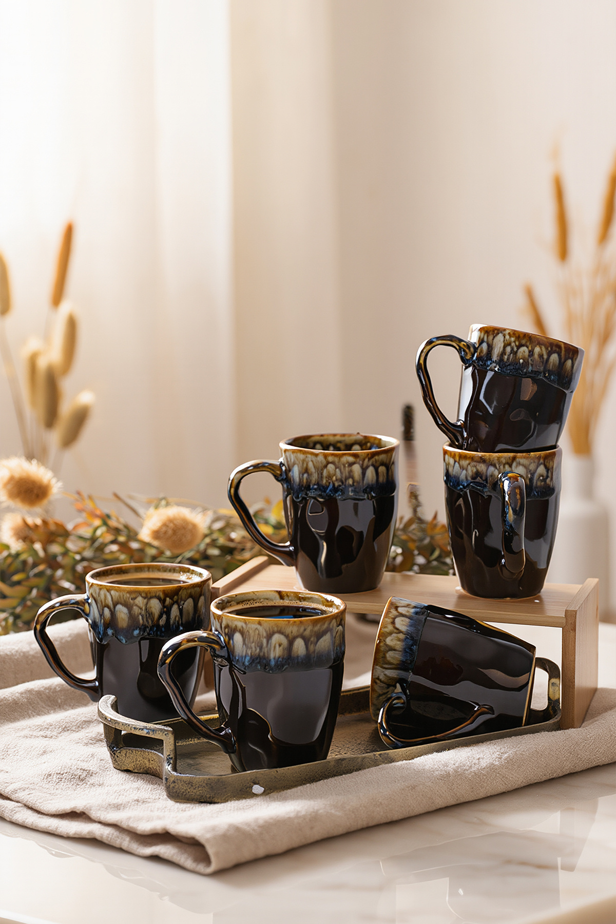 Shizen Siyah Organik Kupa 10 Cm 6 Adet Q29