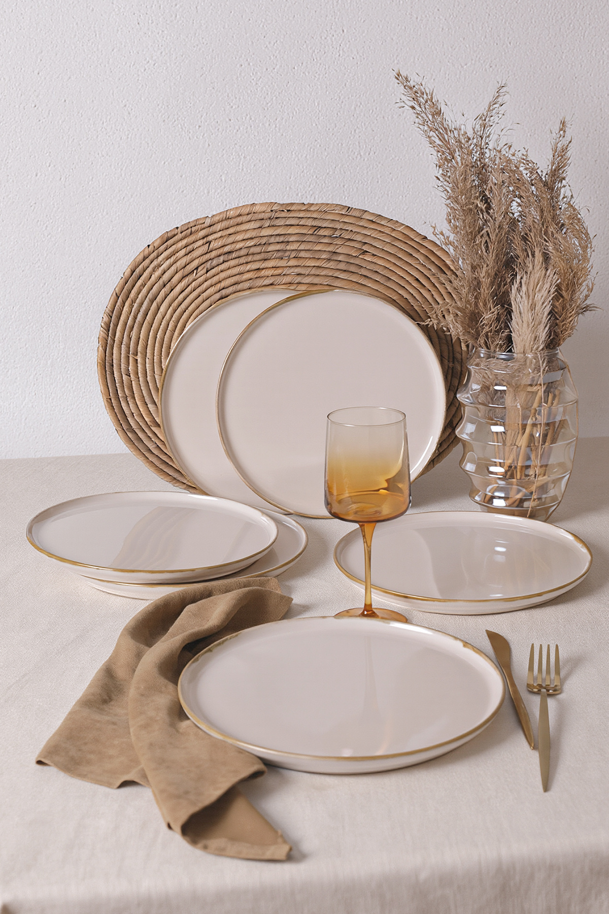 Straw Nordıc Servis Tabağı 26 Cm 6 Adet