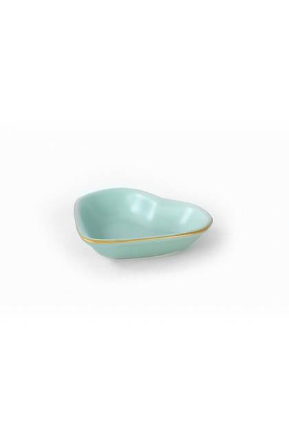 Mat Ak Yeil Gold Kalp erezlik 14 Cm 6 Adet