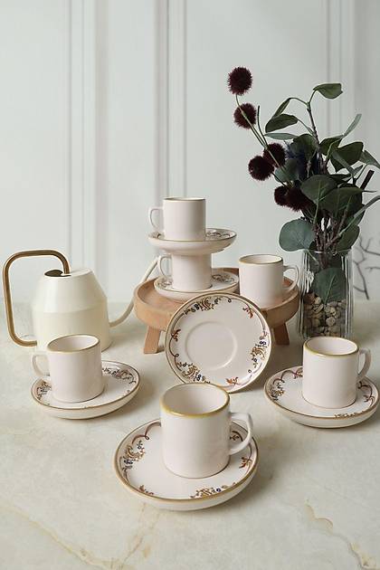 Bronze Bloom Nordic Kahve Takm 12 Para 6 Kiilik 22928-29
