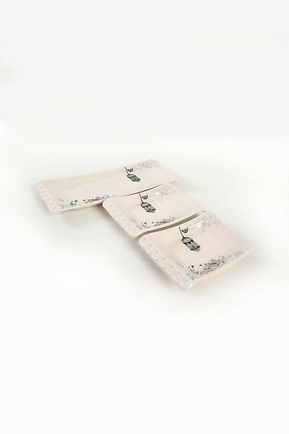 Retro Selen Kayk Tabak 18-33 Cm 3 Adet