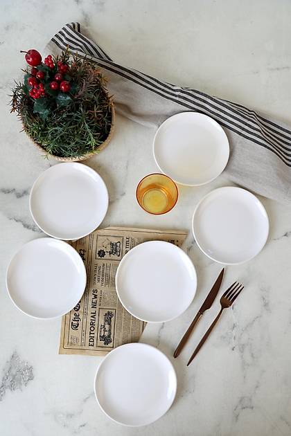 Beyaz Delta Pasta Taba�� 17 Cm 6 Adet 006