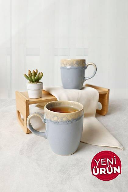Shizen Gri Bulut Kupa 9 Cm 2 Adet 613