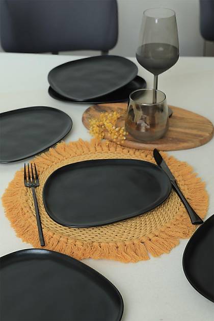 Mat Siyah Tetra Pasta Taba 23 Cm 6 Adet 956