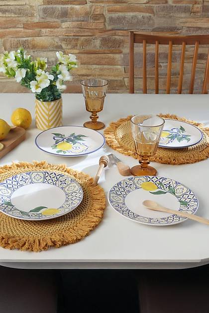 Lemon Bliss Ege Pasta Taba 20 Cm 4 Para 22089-92