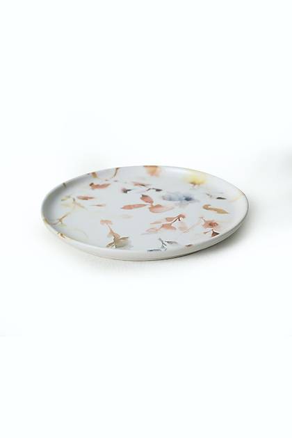 Keraart Brown Flowers Nordic Yemek Takm 24 Para 6 Kiilik 21431-32-33-93