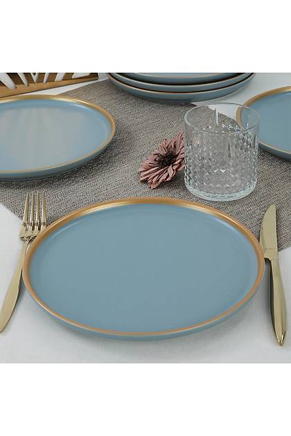 Nordic Gold Mat Gri Pasta Taba 22 Cm 6 Adet - 624