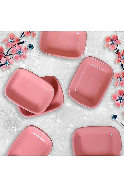 Dikdrtgen Mat Pembe erezlik / Sosluk 13 Cm 6 Adet