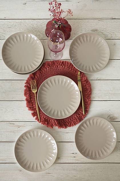 Taupe Badem Pasta Taba 21 Cm 6 Adet 594